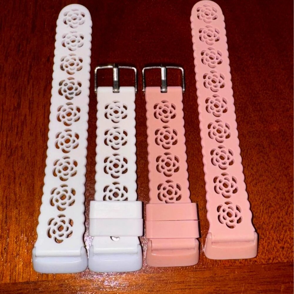 Two Pairs Of Cute FITBIT Smart Tracker Flower Bands For FITBIT Versions 5 & 6